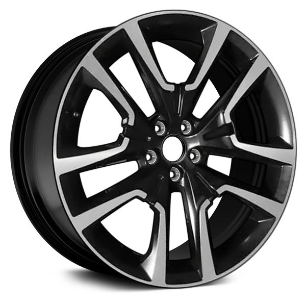 Replace® - 22 x 9 5 V-Spoke Matte Black with Machined Accents Alloy Factory Wheel (Remanufactured)