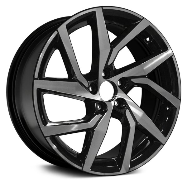 Replace® - 18 x 8 10 Spiral-Spoke Machined with Black Accents Alloy Factory Wheel (Remanufactured)