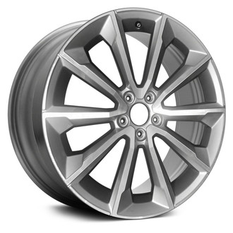 Replace® - 5 V-Spoke Machined and Medium Silver Metallic 19x8 Alloy Factory Wheel - Remanufactured