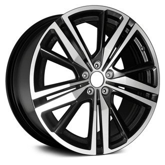 Replace® - 10 Alternating-Spoke Machined Face with Black Spoke Inset and Pockets 19x8 Alloy Factory Wheel - Remanufactured