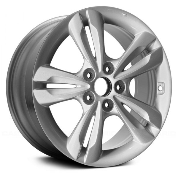 Replace® - 17 x 6.5 Double 5-Spoke Silver Metallic Alloy Factory Wheel (Remanufactured)