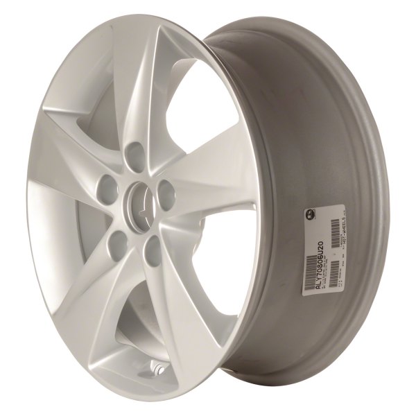 Replace® - 16 x 6.5 5-Spoke Bright Sparkle Silver Full Face Alloy Factory Wheel (Factory Take Off)