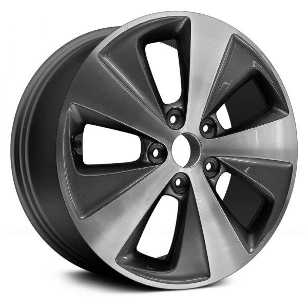 Replace® - 17 x 6.5 5-Slot Machined and Charcoal Alloy Factory Wheel (Remanufactured)