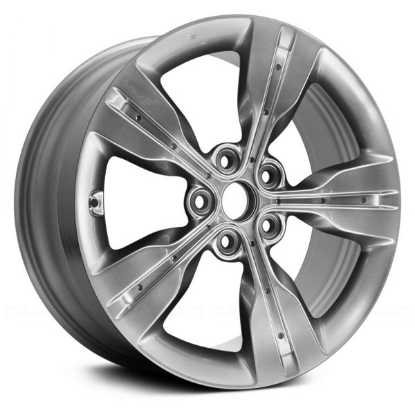 Replace® - 18 x 7.5 Double 5-Spoke Smoked Hyper Silver Alloy Factory Wheel (Remanufactured)