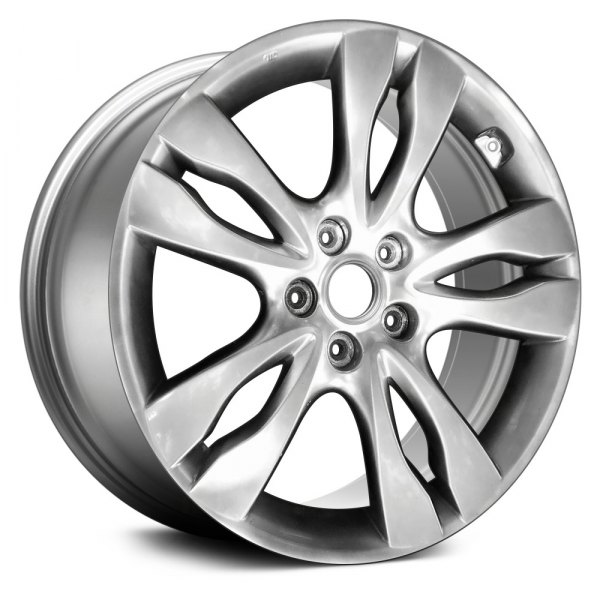 Replace® - 18 x 7 Double 5-Spoke Bright Hyper Silver Alloy Factory Wheel (Remanufactured)
