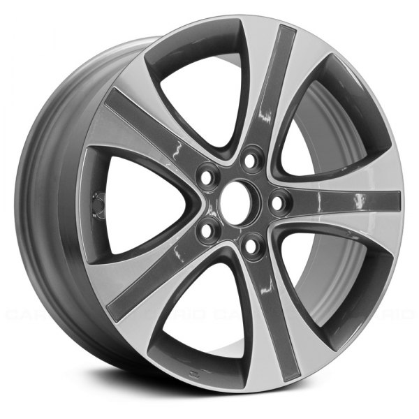 Replace® - 17 x 7 5-Spoke Machined and Dark Charcoal Metallic Alloy Factory Wheel (Remanufactured)