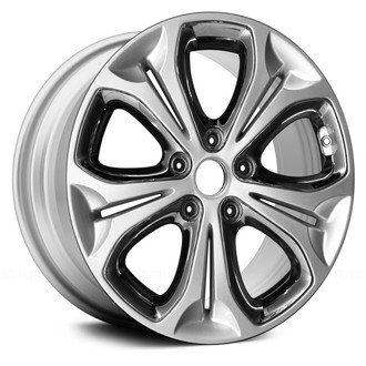 Replace® - Double 5-Spoke Bright Silver Metallic 17x7 Alloy Factory Wheel - Remanufactured