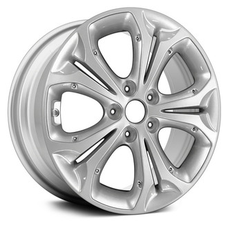 Replace® - Double 5-Spoke Bright Silver Metallic 17x7 Alloy Factory Wheel - Remanufactured