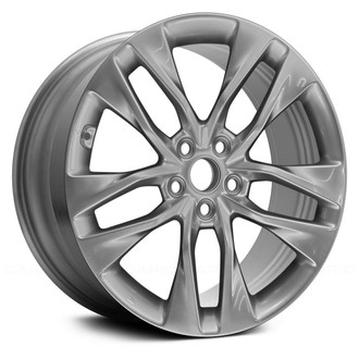 Replace® - 5 V-Spoke Medium Smoked Hyper Silver Full Face 19x8 Alloy Factory Wheel - Remanufactured