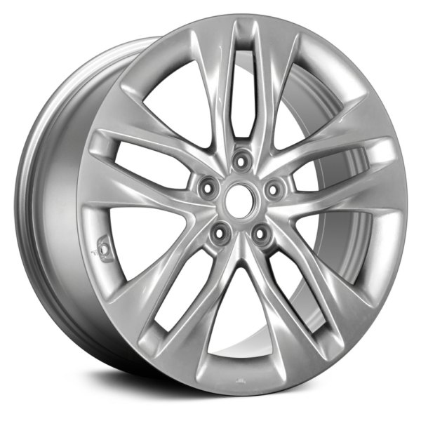 Replace® - 19 x 8.5 Double 5-Spoke Medium Smoked Hyper Silver Alloy Factory Wheel (Remanufactured)