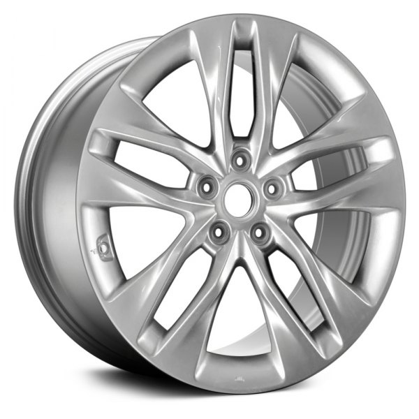 Replace® - 19 x 8.5 Double 5-Spoke Medium Smoked Hyper Silver Full Face Alloy Factory Wheel (Remanufactured)