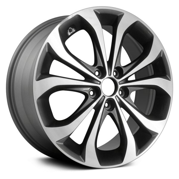 Replace® - 18 x 7.5 5 V-Spoke Machined and Medium Charcoal Alloy Factory Wheel (Replica)