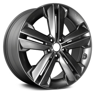 Replace® - 5 V-Spoke Machined and Medium Charcoal 19x7.5 Alloy Factory Wheel - Remanufactured