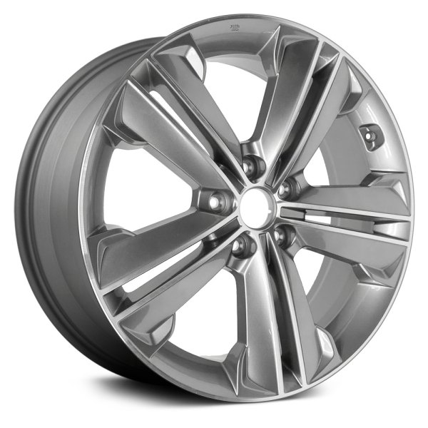 Replace® - 19 x 7.5 5 V-Spoke Machined and Medium Charcoal Alloy Factory Wheel (Remanufactured)