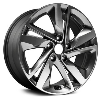 Replace® - Double 5-Spoke Machined and Medium Charcoal 17x7 Alloy Factory Wheel - Remanufactured