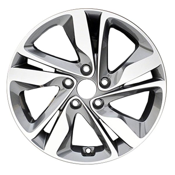Replace® - 17 x 7 Double 5-Spoke Machined and Medium Charcoal Alloy Factory Wheel (Factory Take Off)