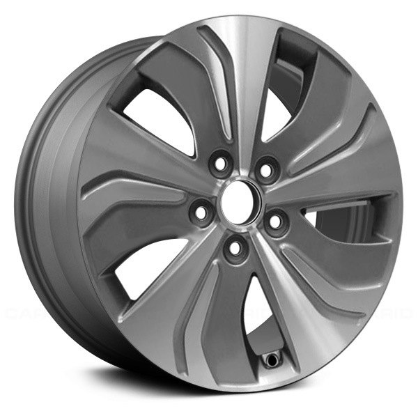 Replace® - 17 x 6.5 5-Slot Machined and Medium Charcoal Alloy Factory Wheel (Remanufactured)