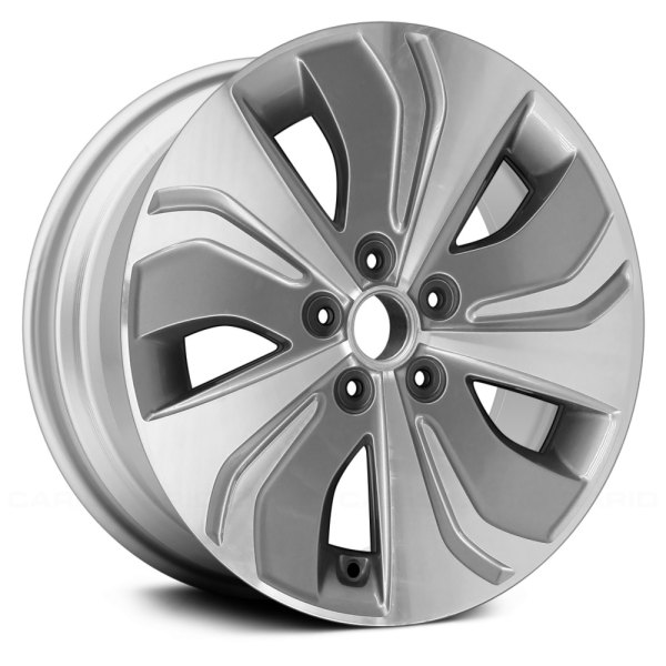 Replace® - 17 x 6.5 5-Slot Machined and Medium Charcoal Metallic Alloy Factory Wheel (Replica)