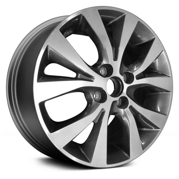 Replace® - 16 x 6 5 V-Spoke Machined and Medium Charcoal Metallic Alloy Factory Wheel (Remanufactured)