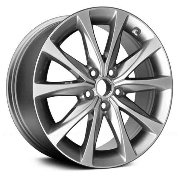 Replace® - 18 x 7.5 5 V-Spoke Machined and Dark Silver Metallic Alloy Factory Wheel (Remanufactured)