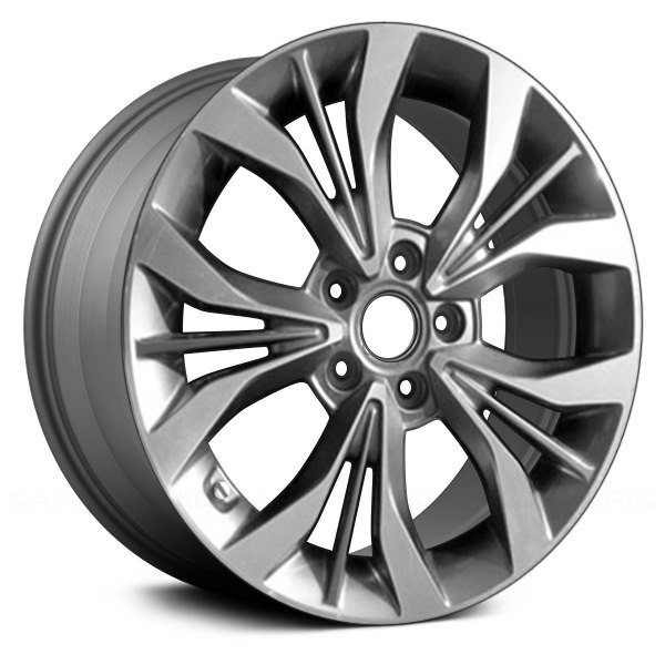Replace® - 18 x 7.5 5 W-Spoke Machined and Medium Charcoal Silver Alloy Factory Wheel (Remanufactured)