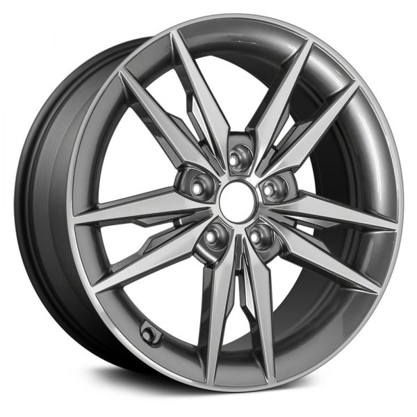 Replace® - 18 x 7.5 Double 5-Spoke Machined with Dark Charcoal Accents Alloy Factory Wheel (Remanufactured)
