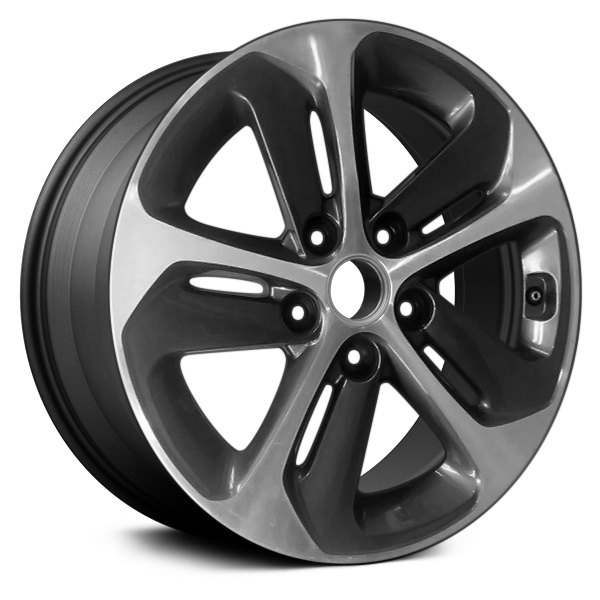 Replace® - 16 x 6.5 Double 5-Spoke Machined and Dark Charcoal Alloy Factory Wheel (Remanufactured)