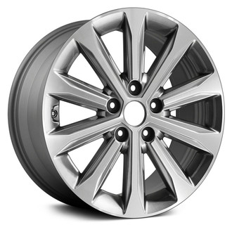 Replace® - 10 I-Spoke Machined and Medium Charcoal 17x7 Alloy Factory Wheel - Remanufactured