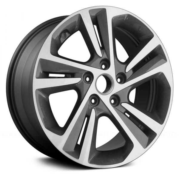 Replace® - 17 x 7 10 Spiral-Spoke Machined and Charcoal Alloy Factory Wheel (Remanufactured)