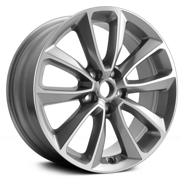 Replace® - 18 x 7.5 5 V-Spoke Machined and Dark Silver Metallic Alloy Factory Wheel (Remanufactured)