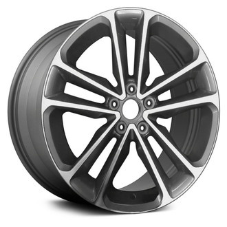 Replace® - Double 5-Spoke Machined and Medium Charcoal 19x7.5 Alloy Factory Wheel - Remanufactured