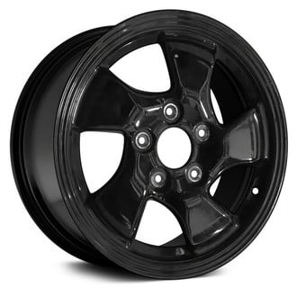 Replace® - 5-Slot Black 15x6 Alloy Factory Wheel - Remanufactured