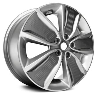 Replace® - Double 5-Spoke Bright Smoked Hyper Silver 17x7 Alloy Factory Wheel - Remanufactured