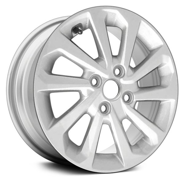 Replace® - 15 x 5.5 10 Spiral-Spoke Bright Silver Alloy Factory Wheel (Remanufactured)