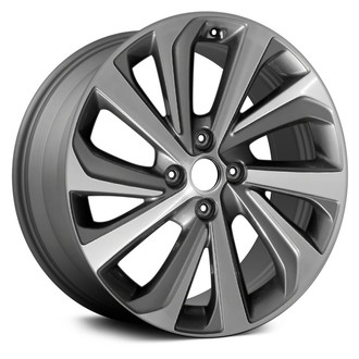 Replace® - 10 Turbine-Spoke Machined and Light Charcoal 17x6.5 Alloy Factory Wheel - Remanufactured