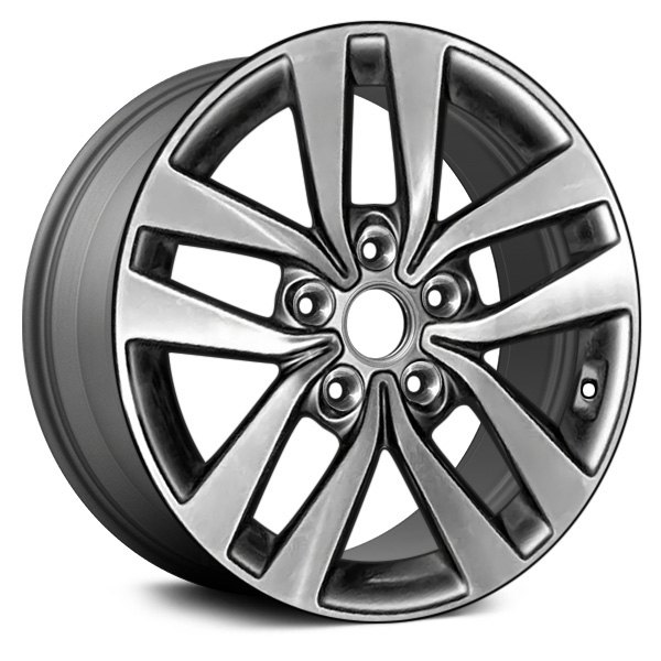 Replace® - 16 x 6.5 Double 5-Spoke Charcoal with Machined Accents Alloy Factory Wheel (Remanufactured)