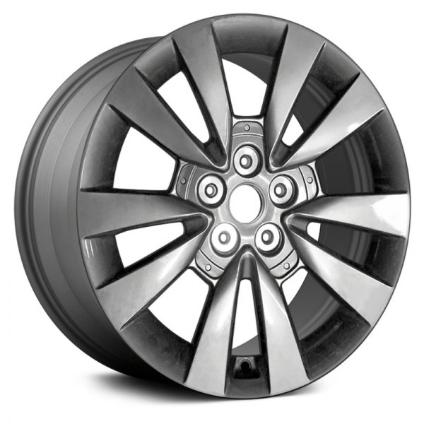 Replace® - 18 x 7.5 5 V-Spoke Medium Charcoal Metallic Alloy Factory Wheel (Remanufactured)