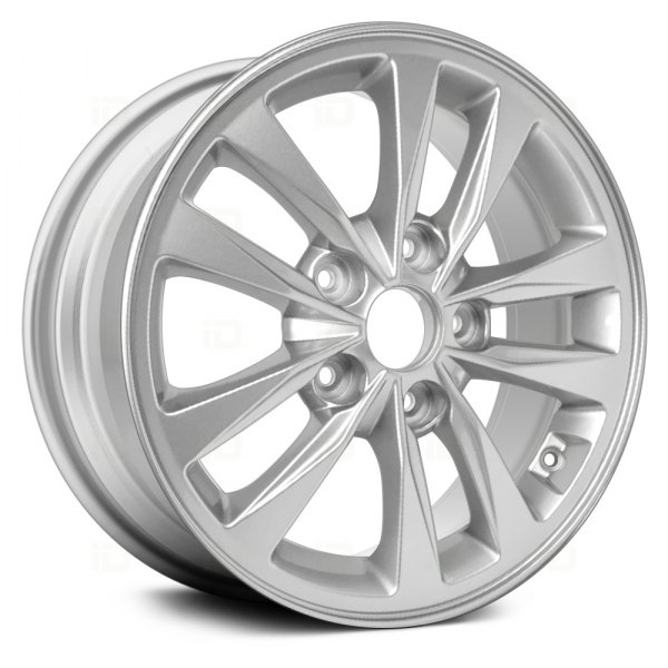 Replace® - 15 x 6 5 V-Spoke Sparkle Silver Alloy Factory Wheel (Remanufactured)