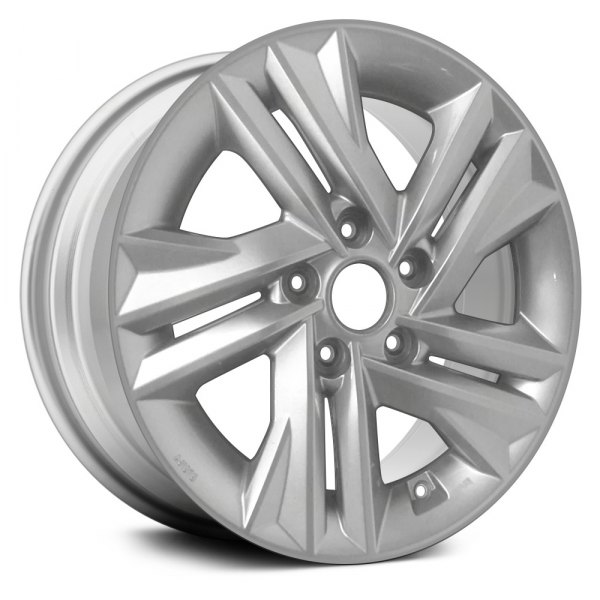 Replace® - 16 x 6.5 5 Double Spiral-Spoke Bright Silver Alloy Factory Wheel (Remanufactured)