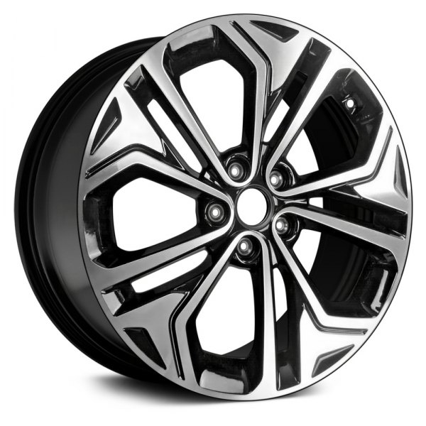 Replace® - 19 x 7.5 10 Spiral-Spoke Machined and Black Alloy Factory Wheel (Remanufactured)