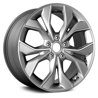 Replace® - 5 Y-Spoke Machined and Medium Charcoal Metallic 18x7.5 Alloy Factory Wheel - Remanufactured