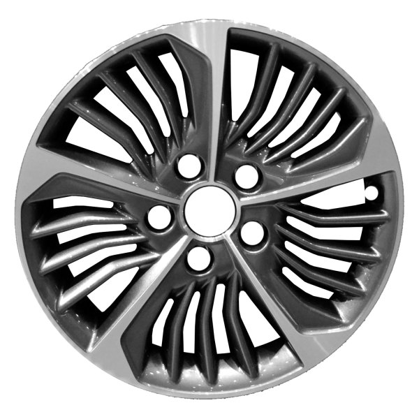 Replace® - 16 x 6.5 20-Spoke Machined Medium Charcoal Metallic Alloy Factory Wheel (Remanufactured)