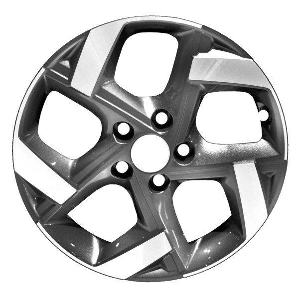 Replace® - 17 x 6.5 5-Spoke Medium Charcoal with Machined Face Alloy Factory Wheel (Remanufactured)