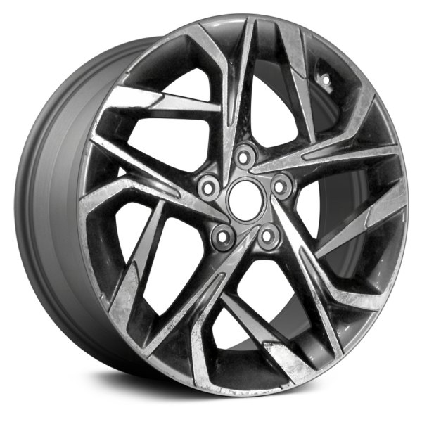 Replace® - 17 x 7 10-Spoke Machined and Medium Charcoal Metallic Alloy Factory Wheel (Factory Take Off)