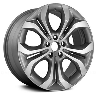 Replace® - Double 5-Spoke Machined and Medium Charcoal 20x10 Alloy Factory Wheel - Remanufactured