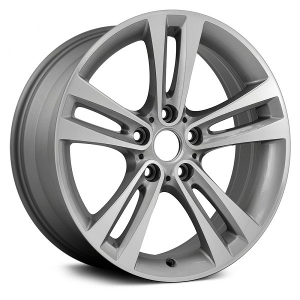 Replace® - 18 x 8 Double 5-Spoke Machined and Medium Charcoal Metallic Alloy Factory Wheel (Remanufactured)