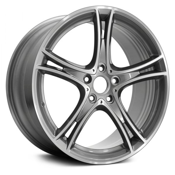 Replace® - 20 x 8 Double 5-Spoke Machined and Medium Silver Metallic Alloy Factory Wheel (Remanufactured)