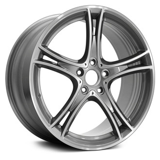 Replace® - Double 5-Spoke Machined and Medium Silver Metallic 20x8 Alloy Factory Wheel - Remanufactured