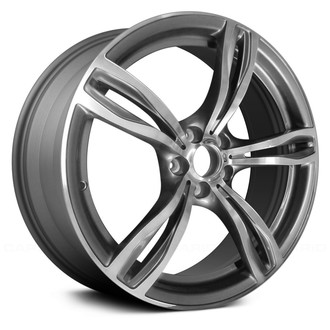 Replace® - Double 5-Spoke Polished and Medium Charcoal 20x9.5 Alloy Factory Wheel - Remanufactured