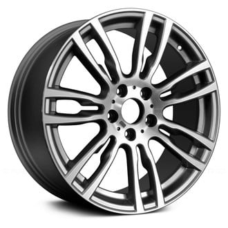 Replace® - 7 V-Spoke Machined and Medium Charcoal Metallic 19x8 Alloy Factory Wheel - Remanufactured